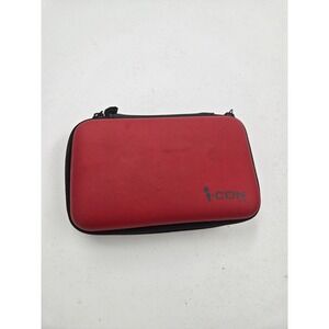 I-CON Hard Shell Portable Gaming Console Carrying Case Red Black Zippered Travel